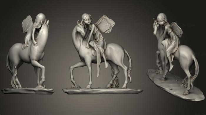 Statues antique and historical (Flower Fairy, STKA_1399) 3D models for cnc